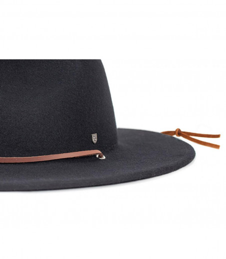 Chapeau bord long noir